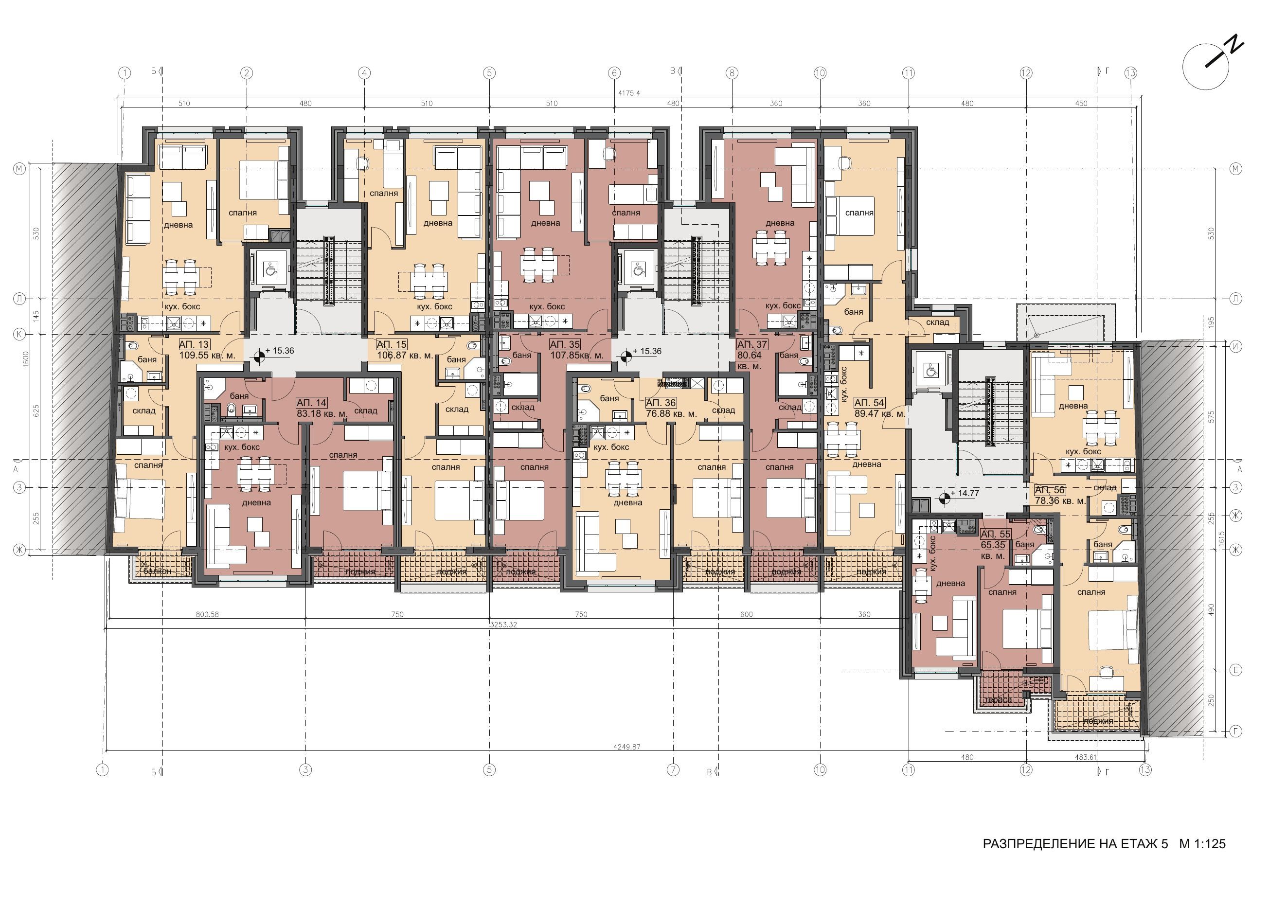 Floor 5 plan, Complex Gallery Buxton