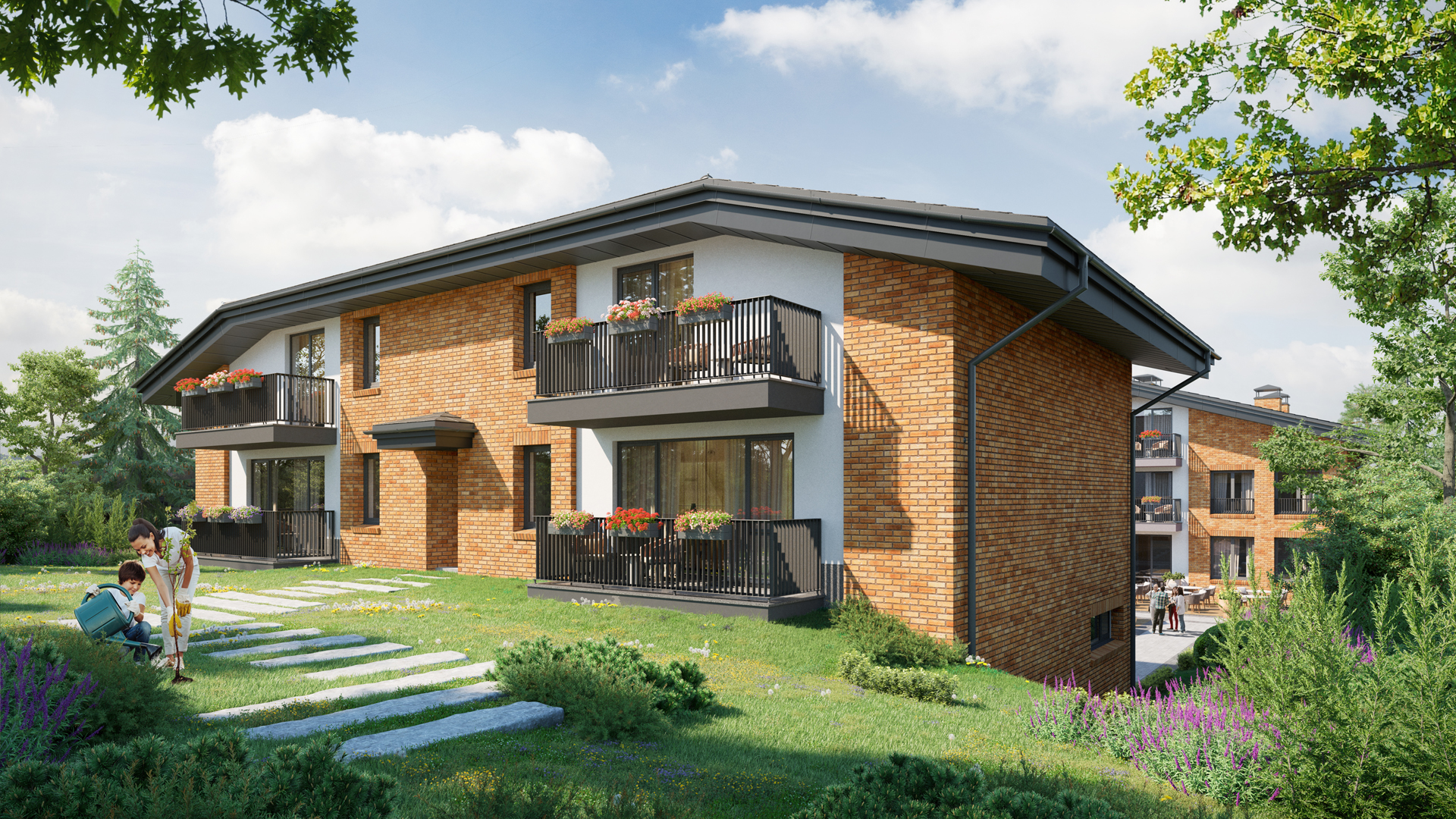 Complex Gallery Dragalevtsi — garden elevation